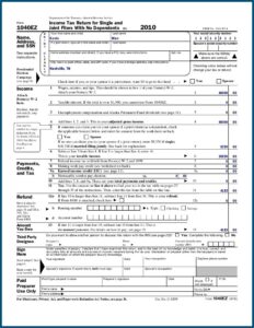 Federal Tax Form 1040ez 2015