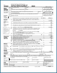 Federal Tax Form 1040ez 2016