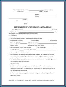 Florida Divorce Forms Broward