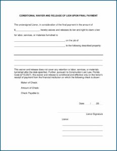 Florida Lien Law Forms