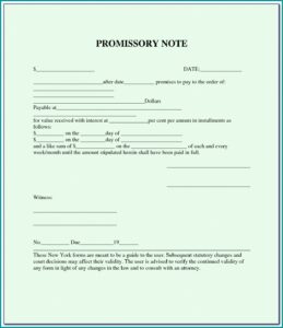 Florida Promissory Note (loan Agreement) Template