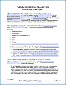 Florida Real Estate Contract Forms