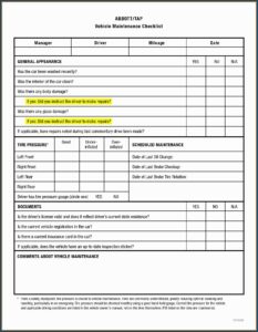 Forklift Daily Inspection Checklist Template