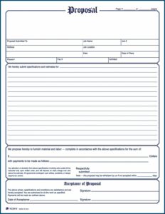 Free Blank Business Proposal Forms