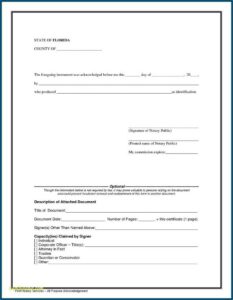 Free Blank Notary Acknowledgement Form
