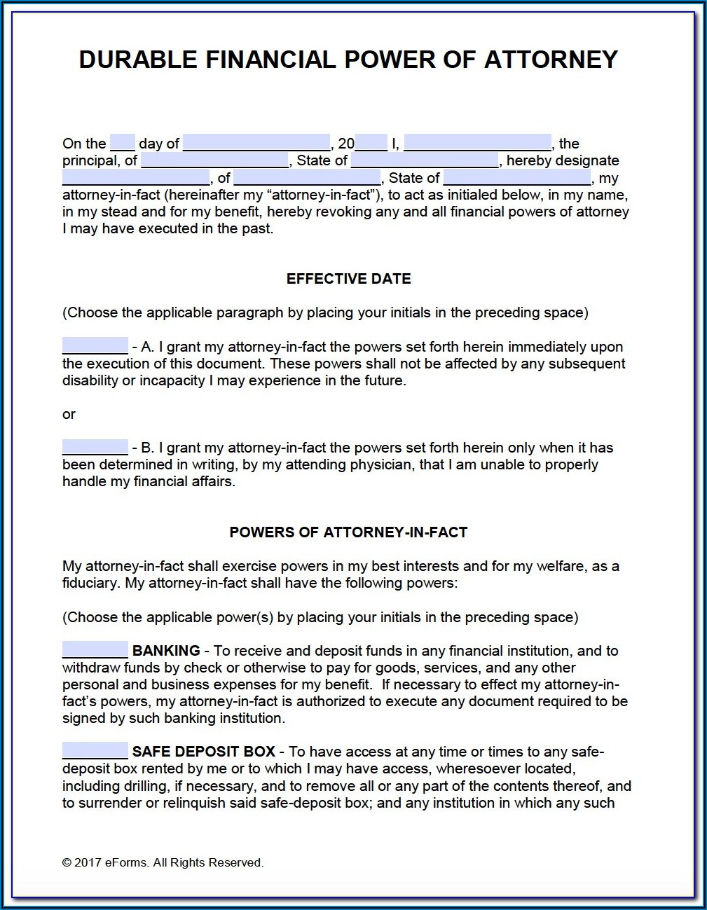 Free Blank Printable Medical Power Of Attorney Forms Texas