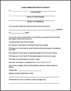 Free Colorado Eviction Notice Form