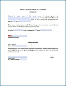 Free Durable Power Of Attorney For Health Care Form Michigan