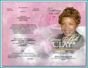 Free Editable Funeral Program Template Publisher