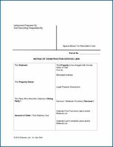 Free Mechanics Lien Form Utah