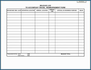 Free Mileage Log Template