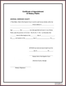 Free Nc Notary Acknowledgement Form