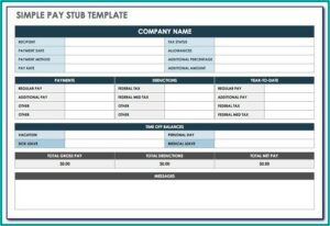 Free Pay Stub Templates Online