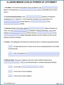 Free Power Of Attorney Forms Illinois
