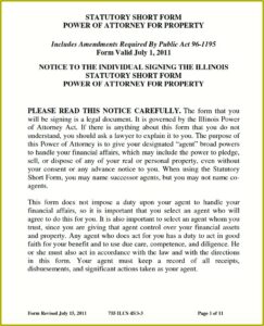 Free Printable Power Of Attorney Form Illinois