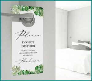 Free Printable Wedding Door Hanger Template