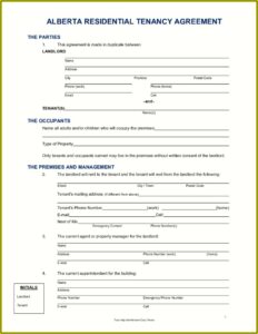 Free Rental Application Form Alberta