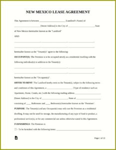 Free Residential House Lease Agreement Form