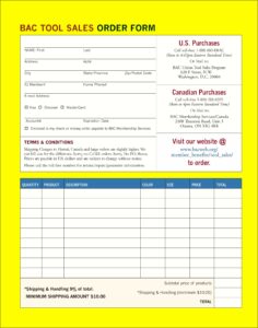 Free Sales Order Form Template Downloads