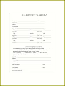 Free Simple Consignment Agreement Form