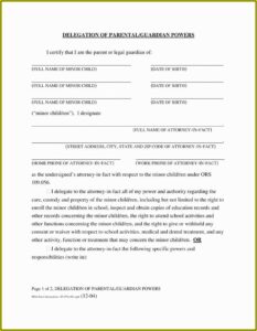 Free Temporary Custody Form Texas