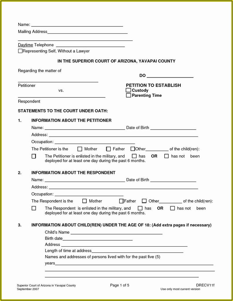 Free Temporary Guardianship Forms Texas