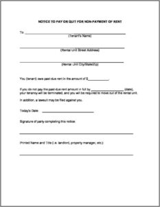 Free Tennessee Eviction Notice Form