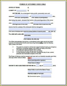 Free Texas Medical Power Of Attorney Forms To Print