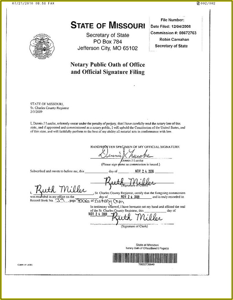 Free Texas Notary Acknowledgement Form