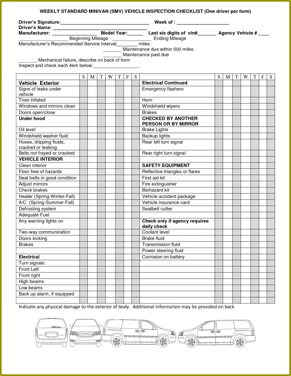 Free Vehicle Inspection Report Form
