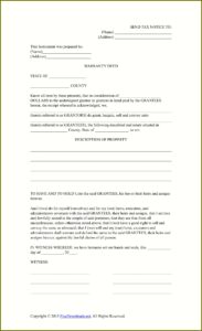 Free Warranty Deed Template Texas