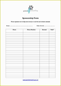 Fundraiser Order Form Template Free