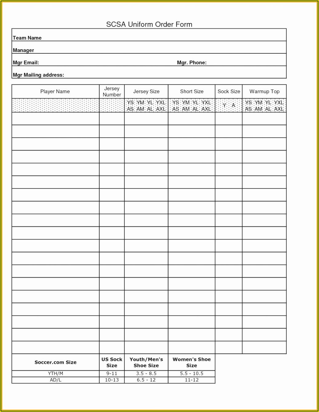 Fundraising Form Template Free