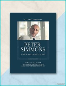 Funeral Program Template Publisher Free