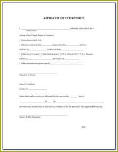 General Affidavit Form Word Doc