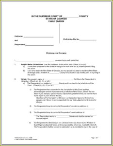 Georgia Contested Divorce Forms