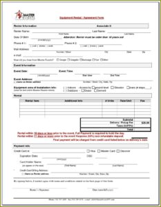 Glvar Rental Application Form