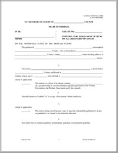 Guardianship Paperwork Oregon