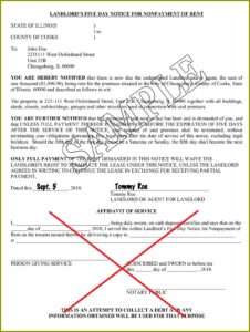 Illinois Landlord Eviction Notice Form