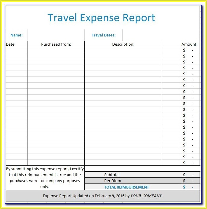 Income And Expense Report Form Free Download