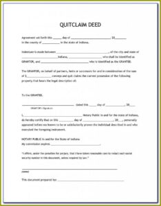 Indiana Notary Certificate Form