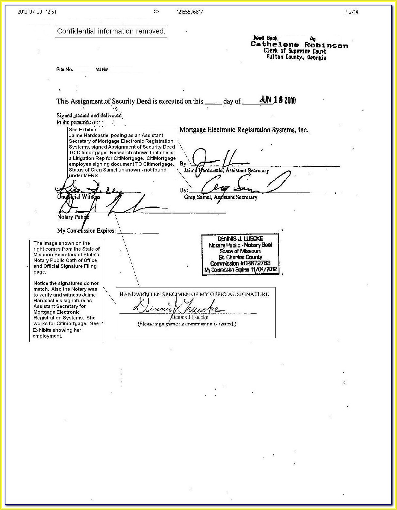 Indiana Notary Example