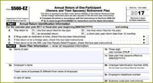 Irs 5500 Ez Forms