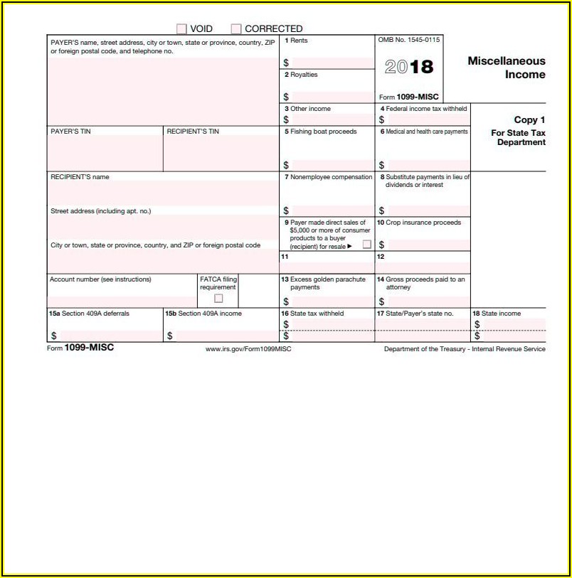 Irs Blank 1099 Forms 2019