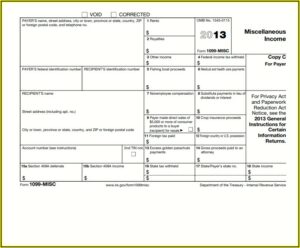Irs Form 1099 Misc 2013