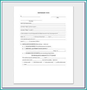 Loan Promissory Note Template Word