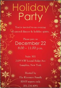 Microsoft Holiday Invitation Templates