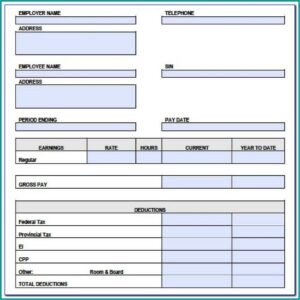 Paycheck Stub Template Download