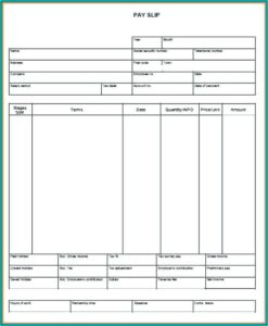 Paycheck Stub Template Pdf