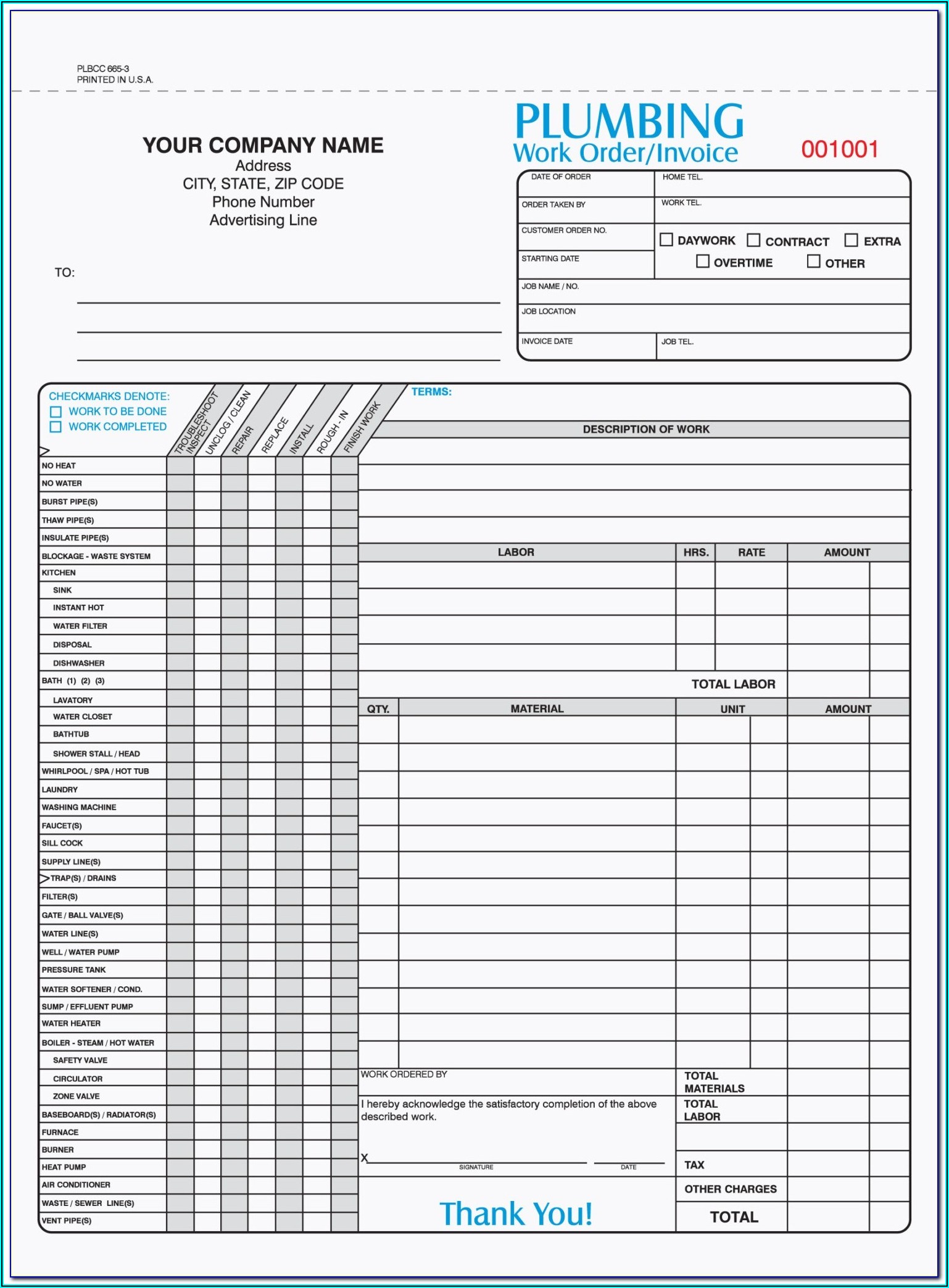 Plumbing Invoice Template Pdf Template 1 Resume Examples WjYDag7VKB